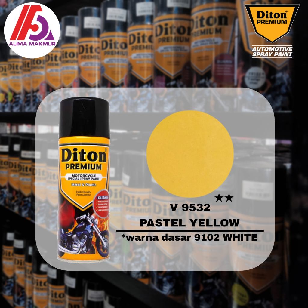 Diton Premium V 9532 Pastel Yellow 400cc / Pilok Kuning Pastel / Pilok Diton Kuning Pastel / Diton P