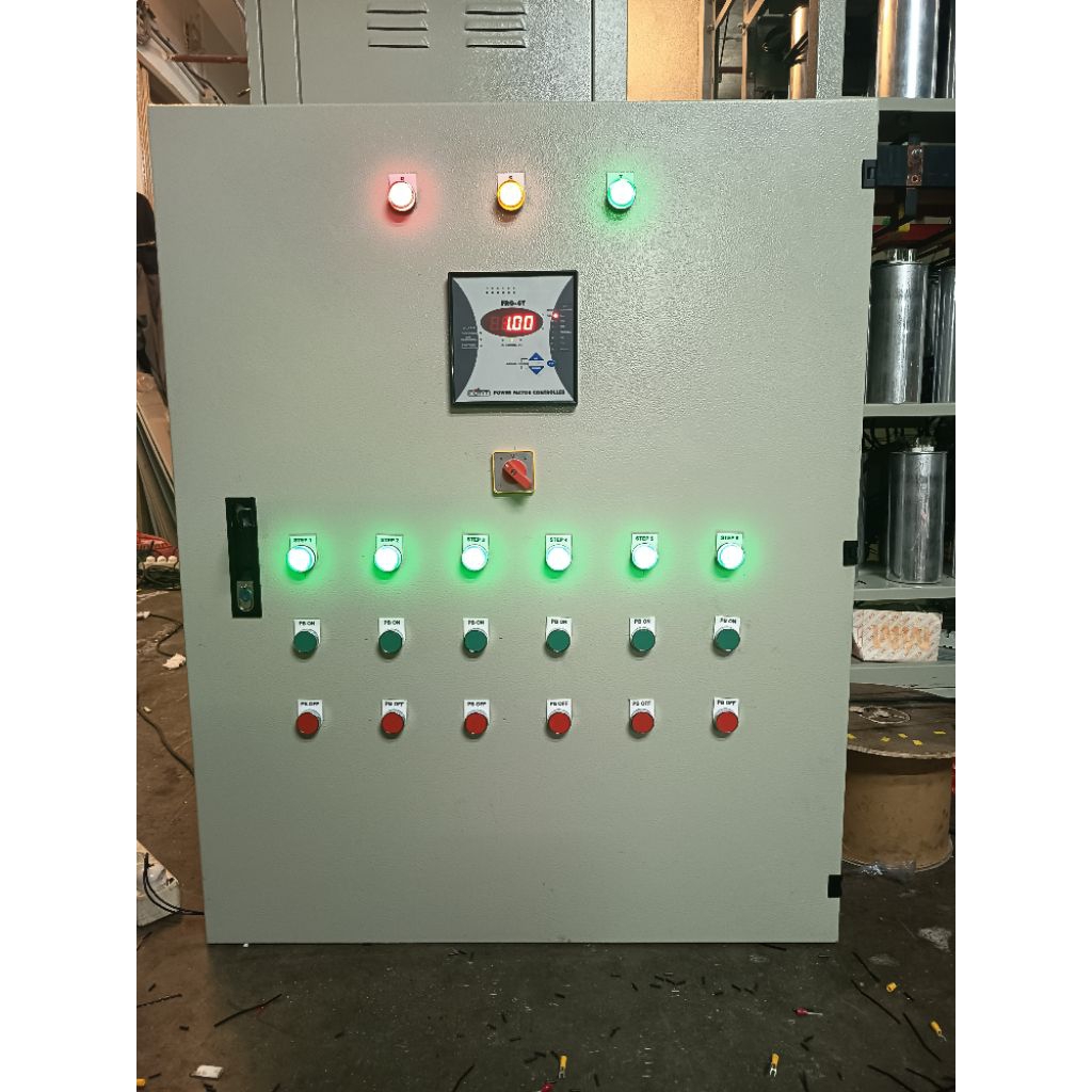 PANEL CAPACITOR BANK 120KVAR GAE CAPACITOR BANK 6 STEP GARANSI 2 THN