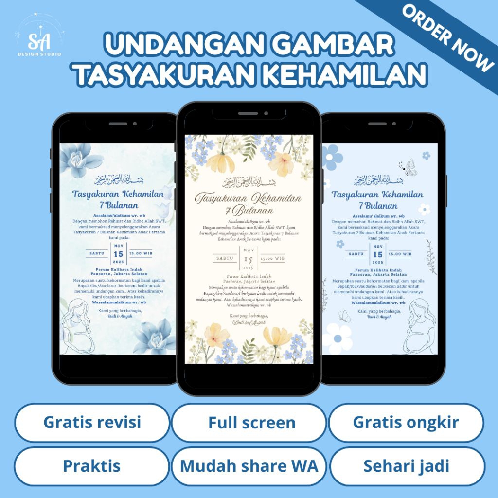 Undangan Digital Tasyakuran Kehamilan | Undangan 3 Bulanan | Undangan 4 Bulanan | Undangan 7 Bulanan