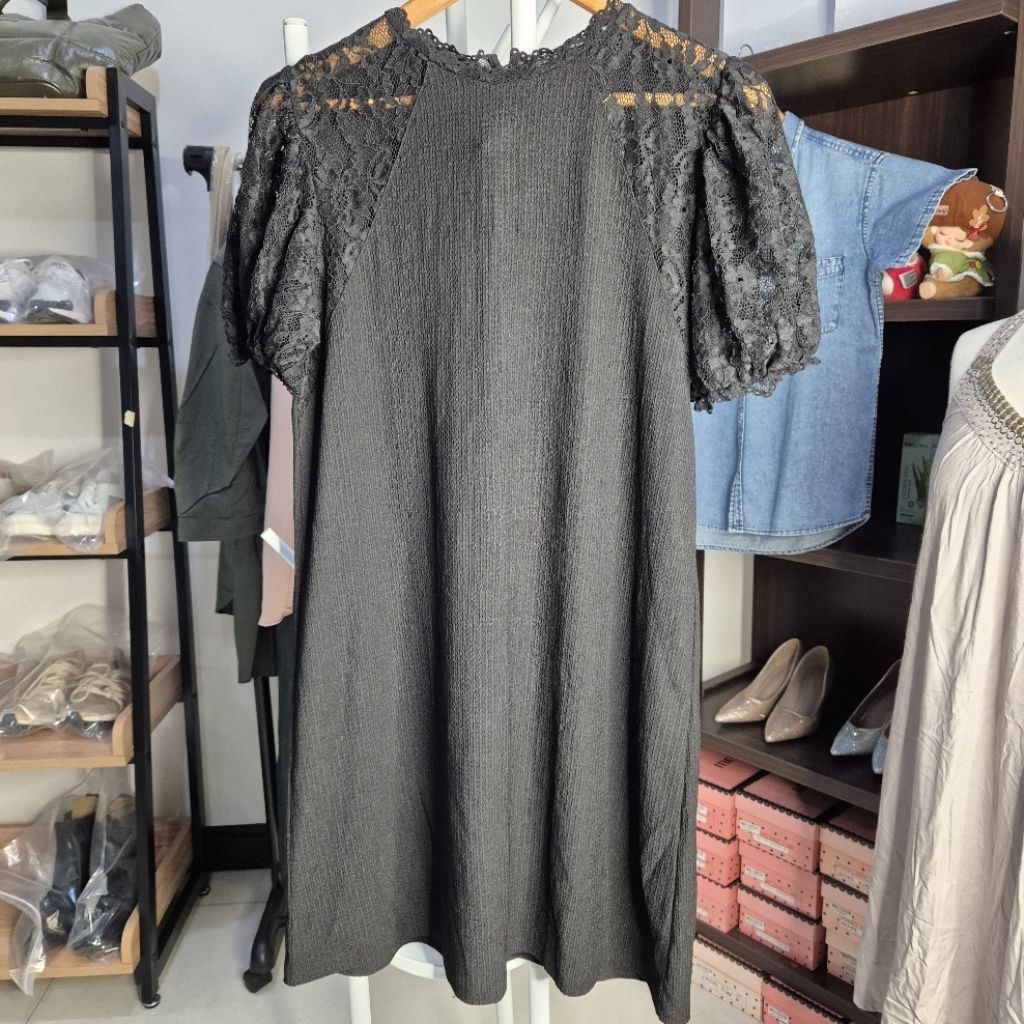 ZARA DRESS BLACK | MIDI DRESS | ZARA