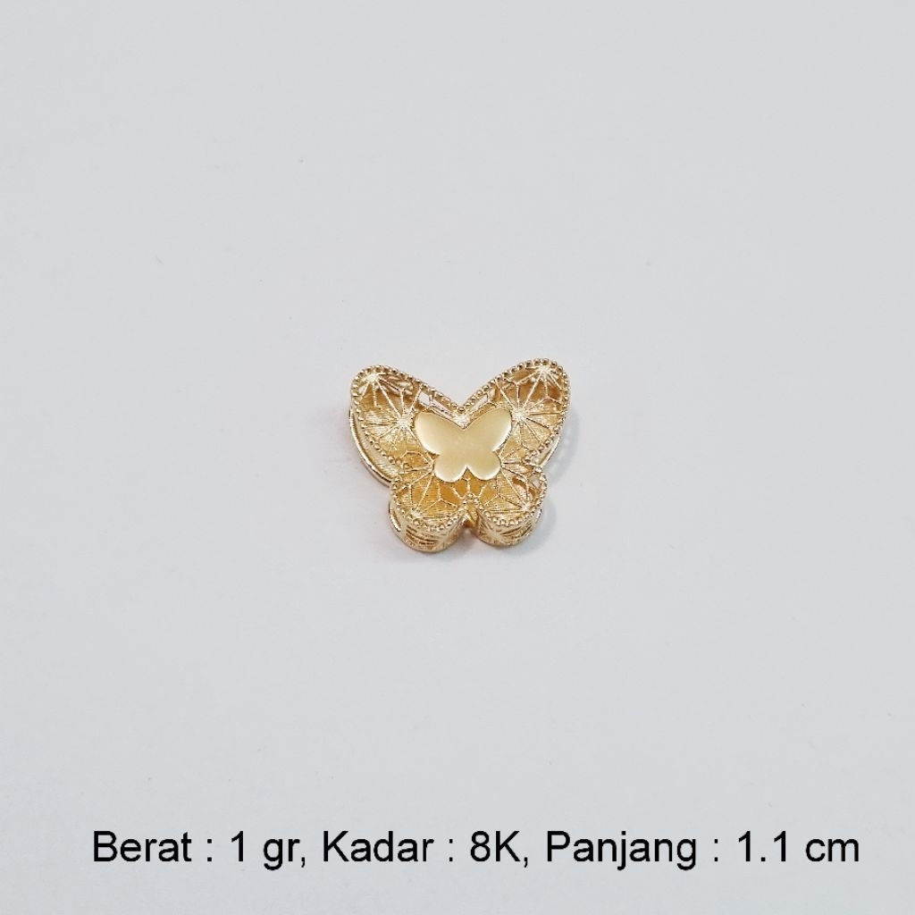 Liontin Terusan / Charm Emas 8K Kupu-Kupu - BW19 / 1 gr