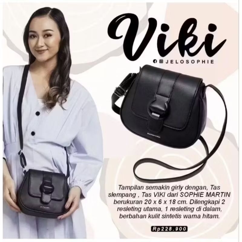 TAS VIKI SOPHIE MARTIN TAS SELEMPANG TERBARU TAS VIKI BROWN TAS SELEMPANG HITAM SOPHIE MARTIN ORIGIN