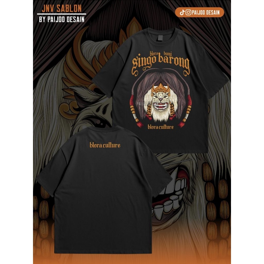 KAOS DISTRO BARONGAN BLORA BUMI SINGO BARONG CATTON 20S PREMIUM