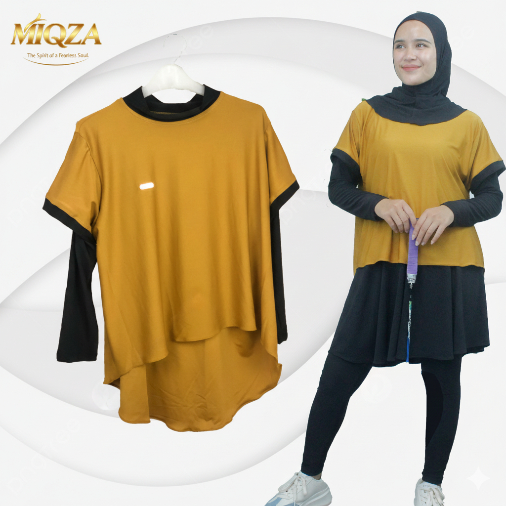 Atasan Baju Crop Top Wanita Tangan Panjang Basic Muslimah Lari Gym Bulutangkis Bersepeda  Kekinian