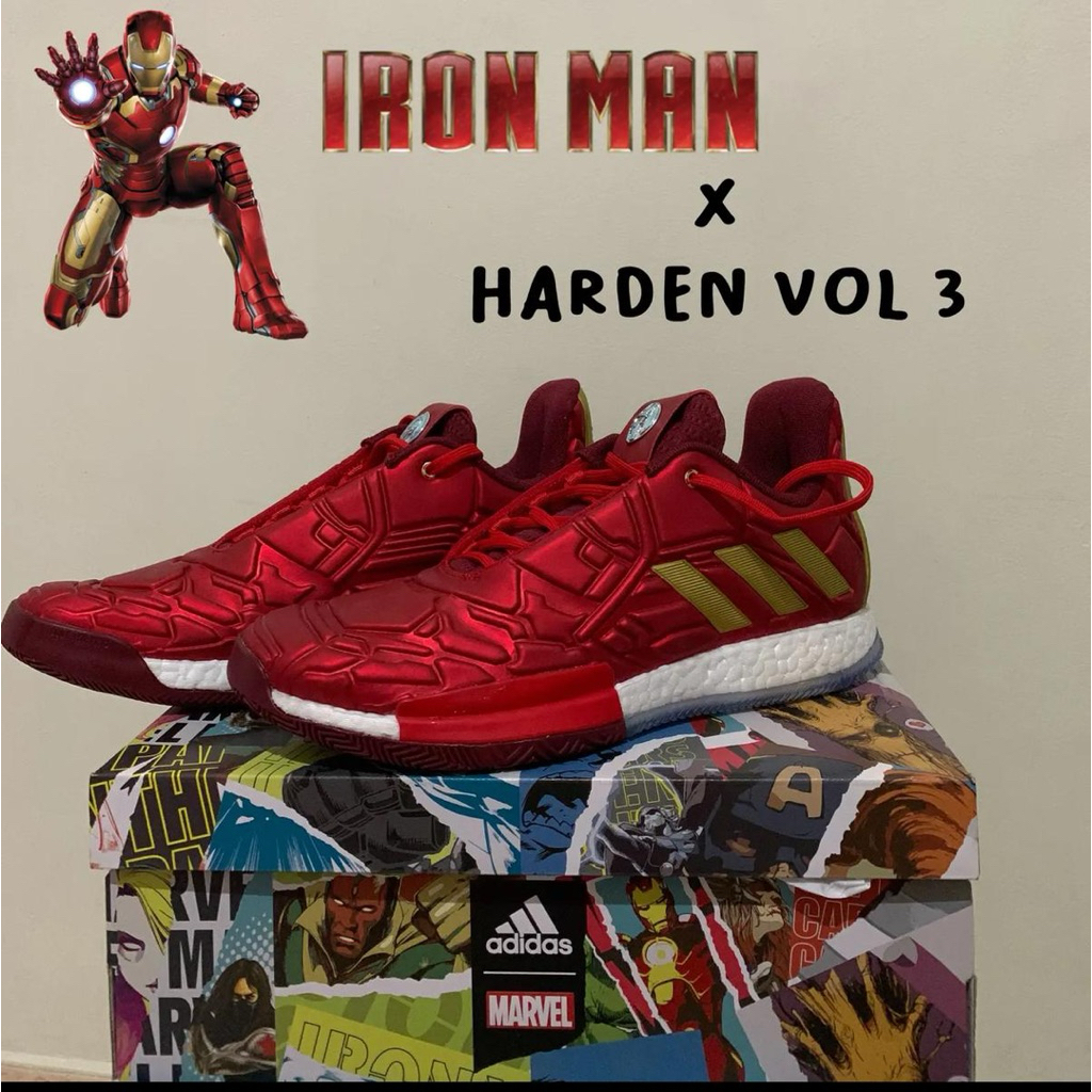 Sepatu Basket Adidas Original seri James Harden Vol 3 x Iron Man