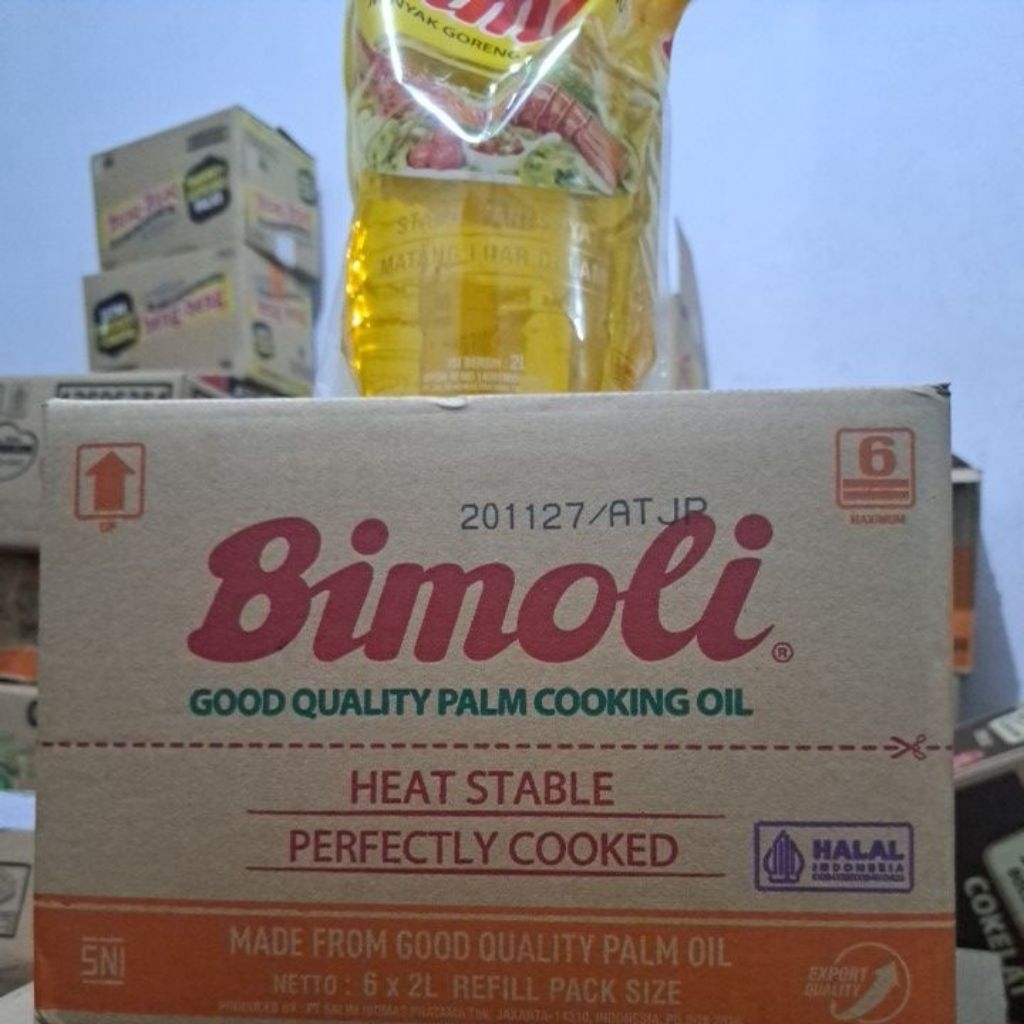 minyak goreng sawit bimoli 2 liter 1 dus isi 6