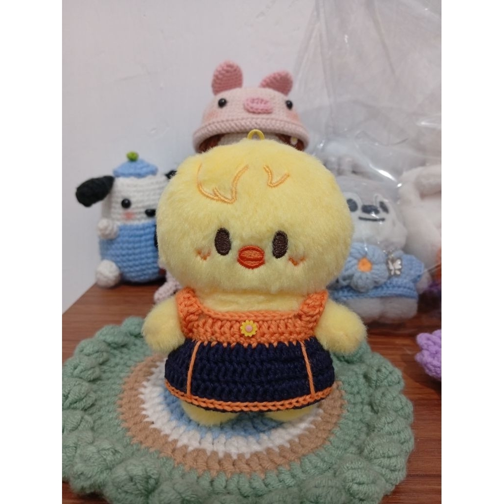 Dress gaun wanita doll/boneka skzoo 10cm lucu wolfchan leebit dwaekki jiniret quokka bbokari puppym 