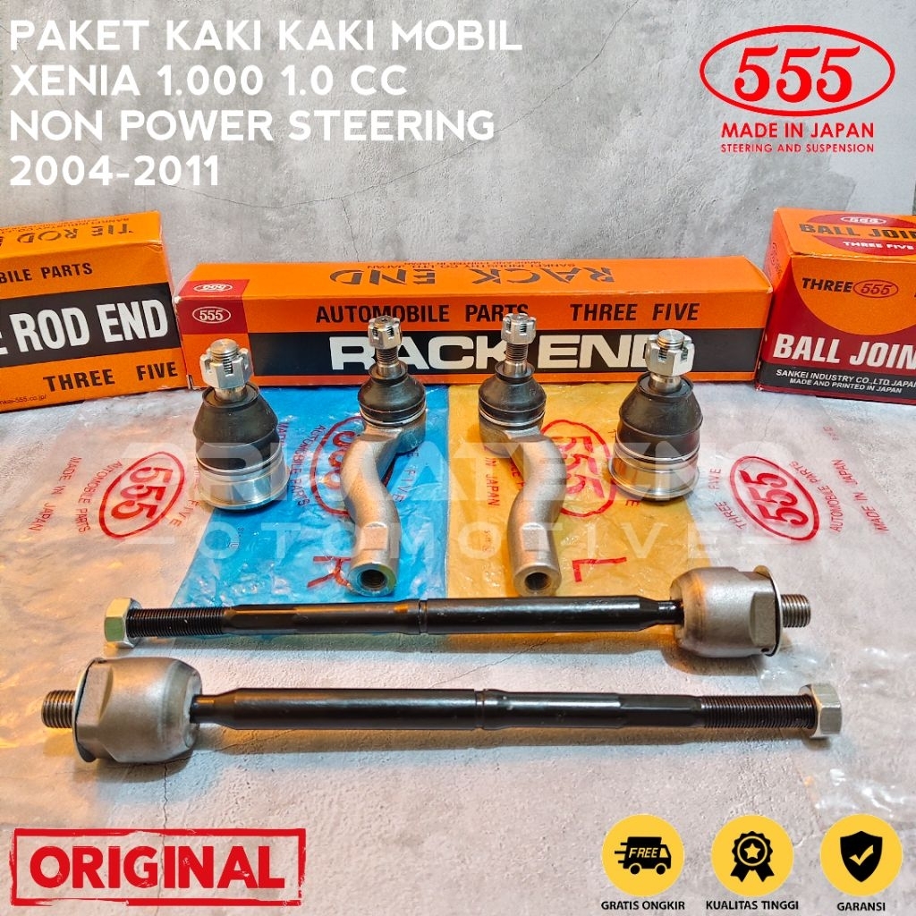 PAKET KAKI KAKI XENIA 1.0CC XENIA LI 1000 NON POWER STEERING 2004-2011 TIE ROD + RACK END + BALL JOI