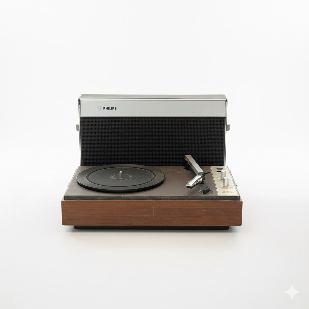 Philips Portable Record Player - Pemutar Piringan Hitam Jadul
