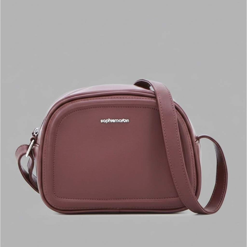 Tas Selempang Wanita Sophie Martin Paris Official Marlou Maroon Bag