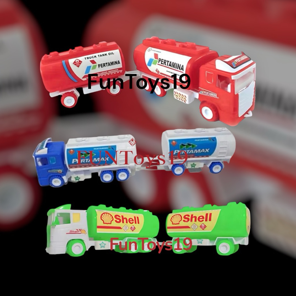 Truk Gandeng PERTAMINA / Mainan Mobil Truck Gandeng Oli Tangki Gandeng Bensin PERTAMINA BESAR BAGUS