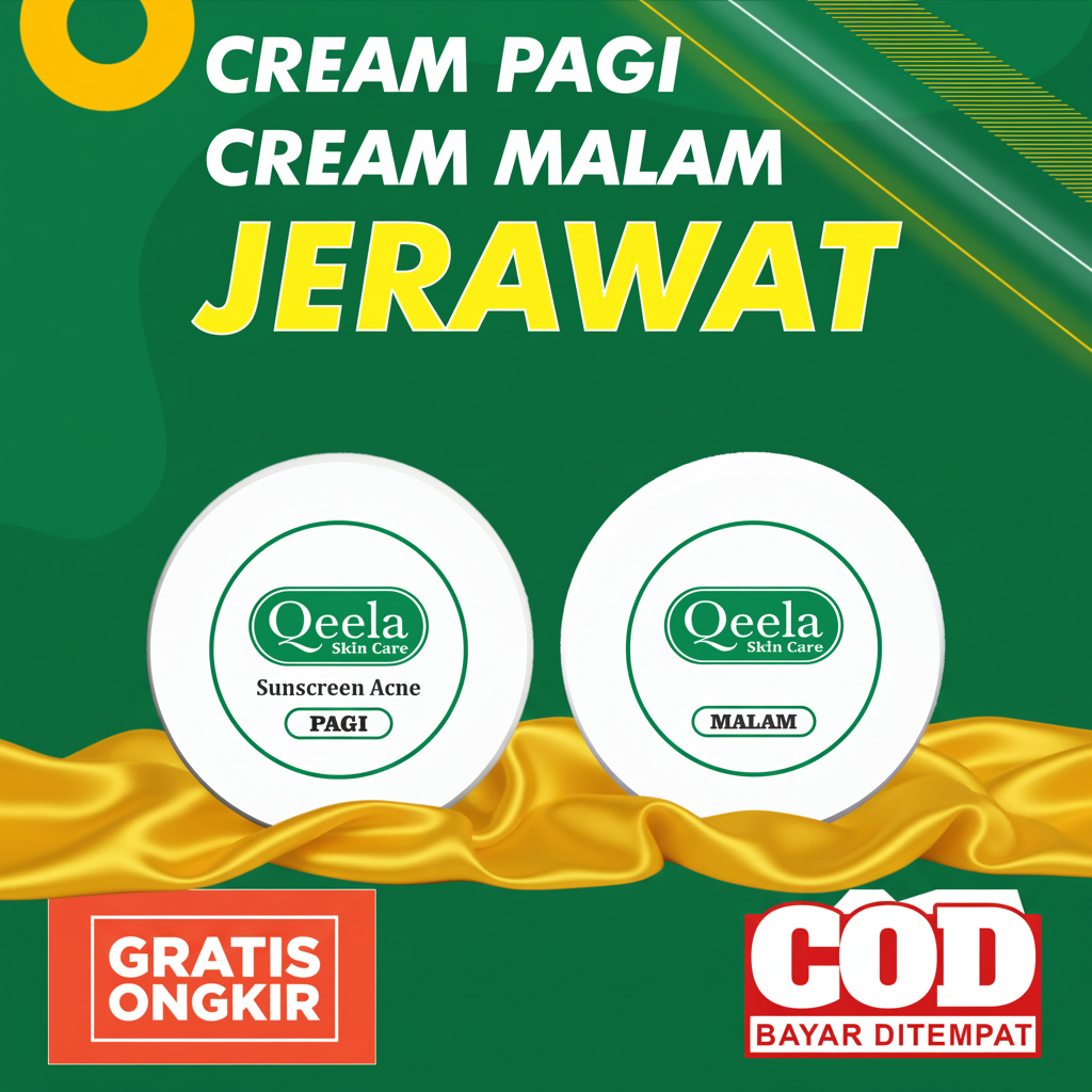 Qeela Krim Jerawat Batu | Cream untuk Jerawat Besar, Meradang & Acne Spot | Skincare Wajah Acne