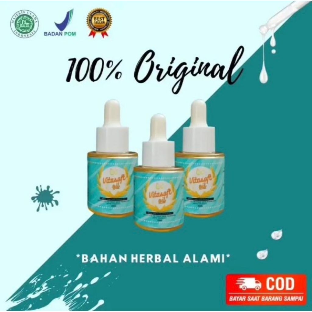 PROMO VitaSoft Oil 20ml //Penghilang Bekas Luka Bakar koreng keloid Jerawat batu Hitam100Asli DiJami