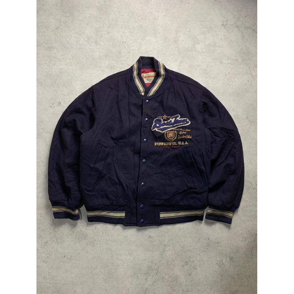 Vintage McGregor Dark Navy Wool Varsity Jacket