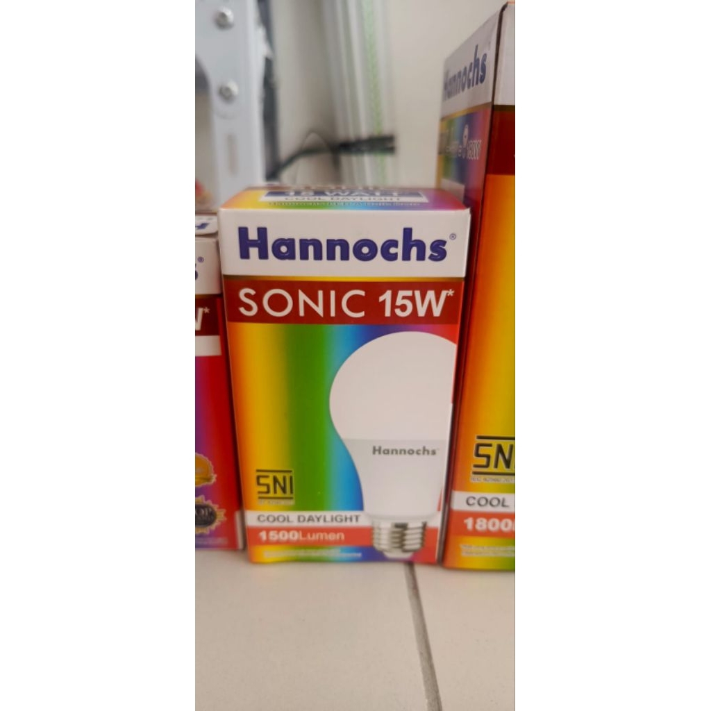 Lampu Bohlam LED Hannoch Sonic 3w,5w,7w,9w,,12w,15w,20w putih dan kuning