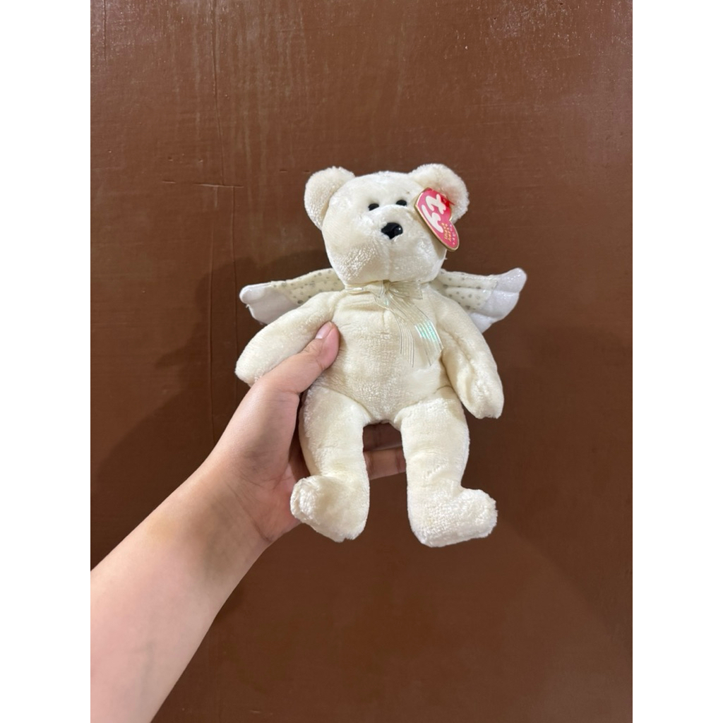 Boneka Karakter Herald the Angel Bear size 22cm Original / Boneka Beruang Putih / Boneka Angel Bear 