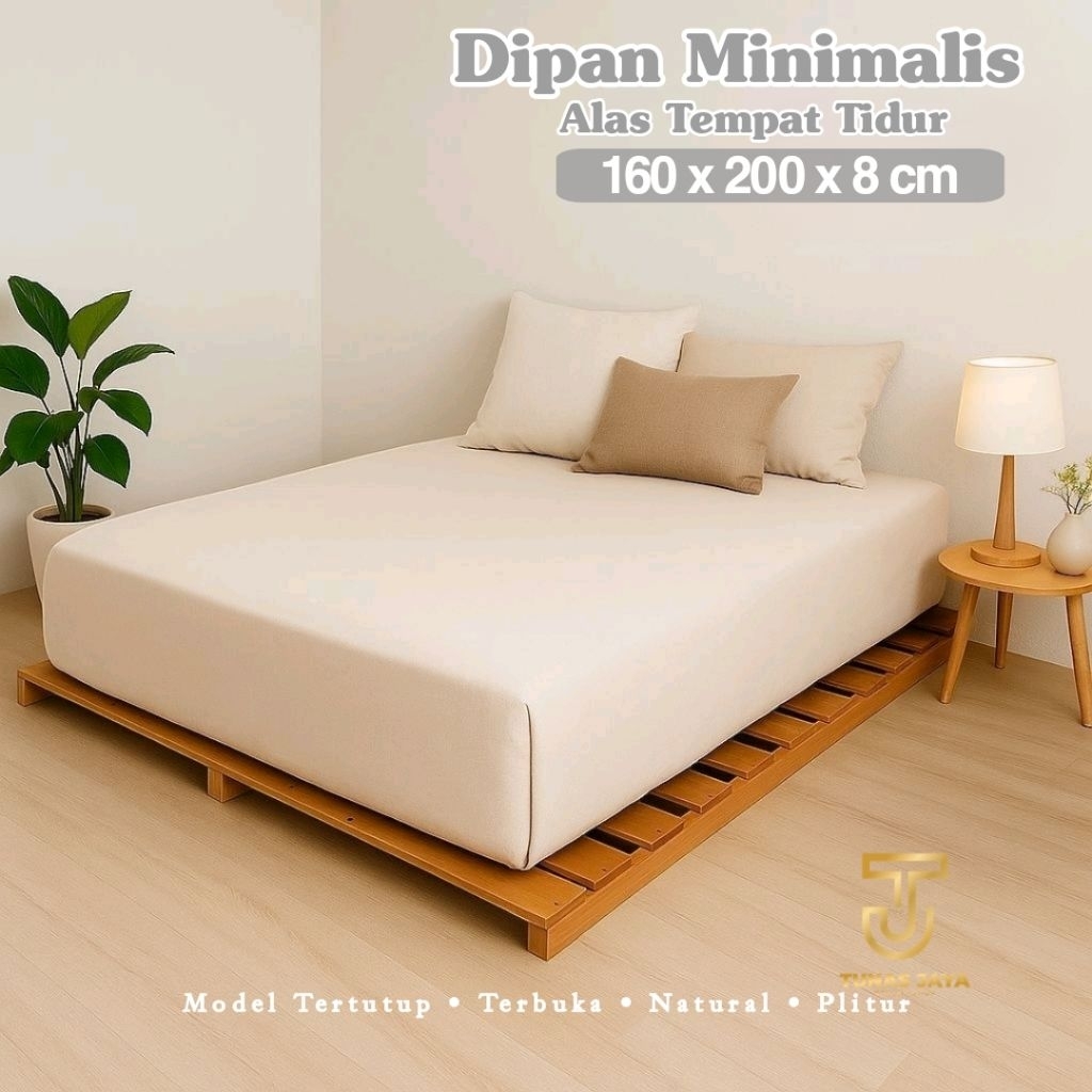 Tunas Jaya Dipan Tempat Tidur Ranjang Kayu Mahoni Divan Kasur Ukuran 160 x 200