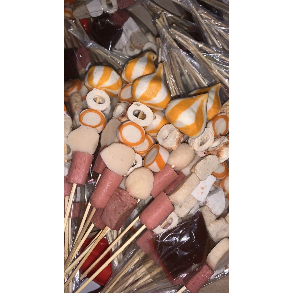 sate suki, sate, bakar bakar, seafood, sosis, NuGet, naget, ayam bakar