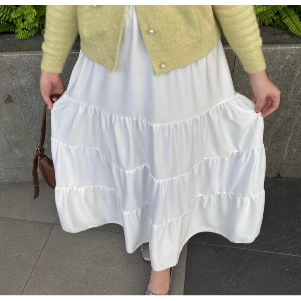 Rok Susun Canda Korean Style Rok Panjang Wanita Korean Skirt terbaru