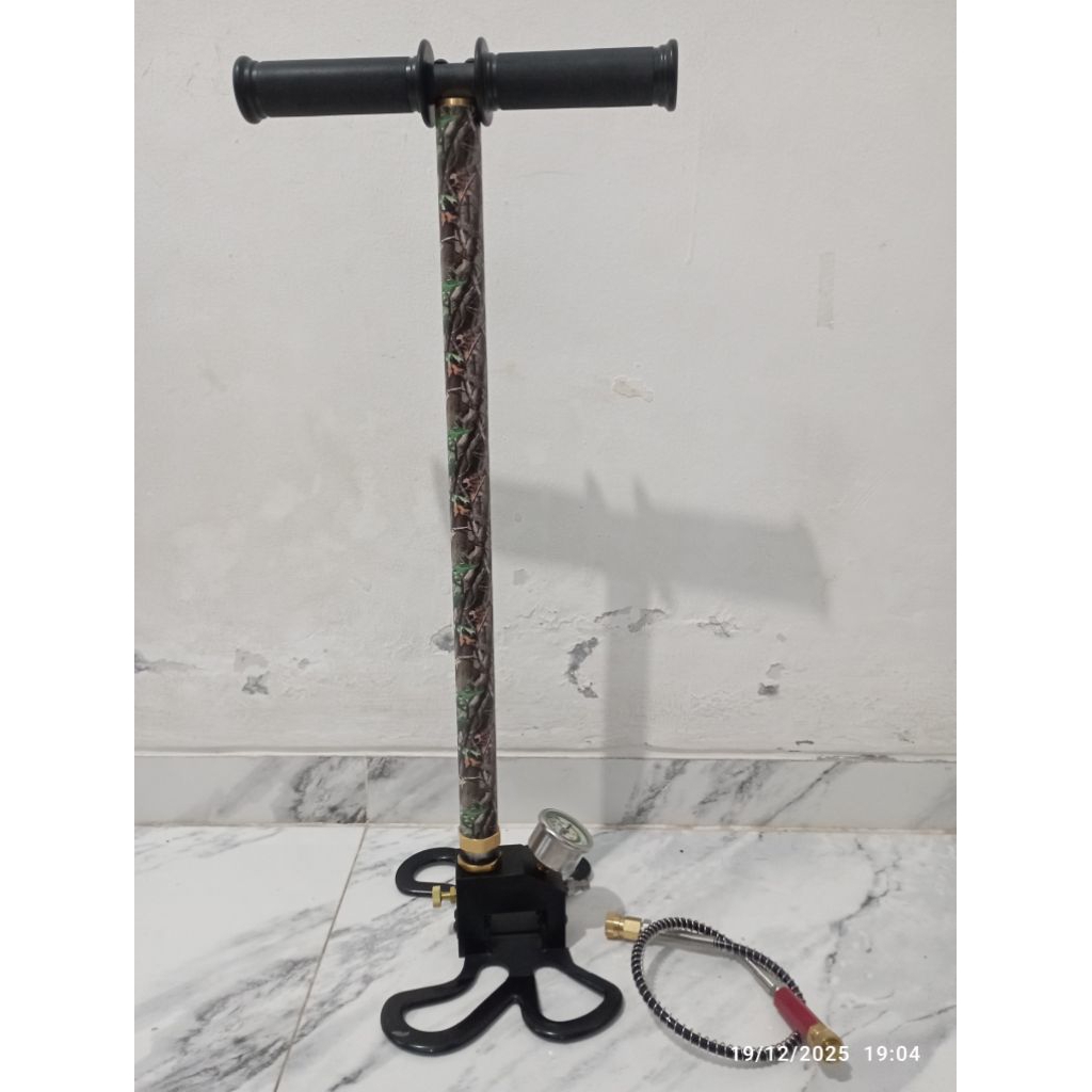 3stage warna camo selang tinggal colok.POMPA PCP 3STAGE MURAH.pompa angin tekanan tinggi MANOMETER B