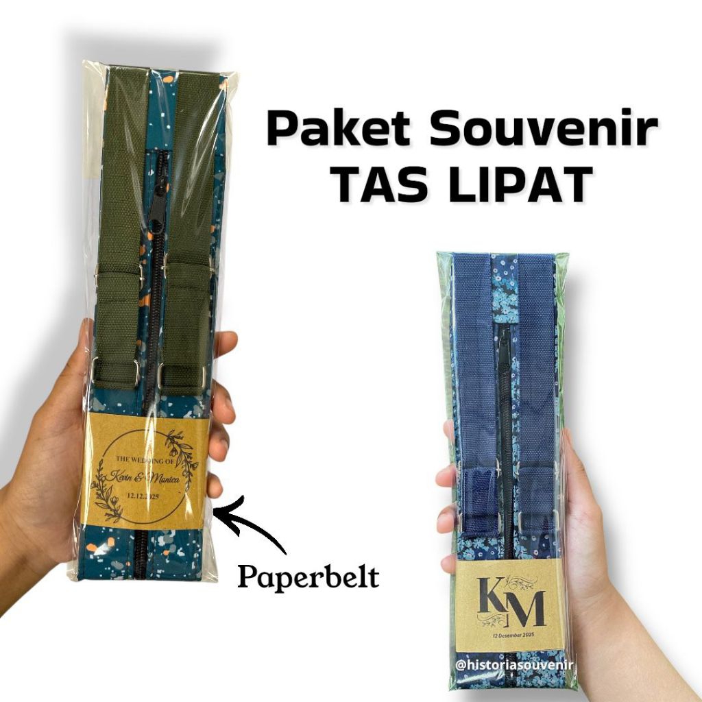 Souvenir Tas Lipat Paperbelt Kartu Ucapan Pernikahan Wedding Khitanan Cendramata Premium Unik