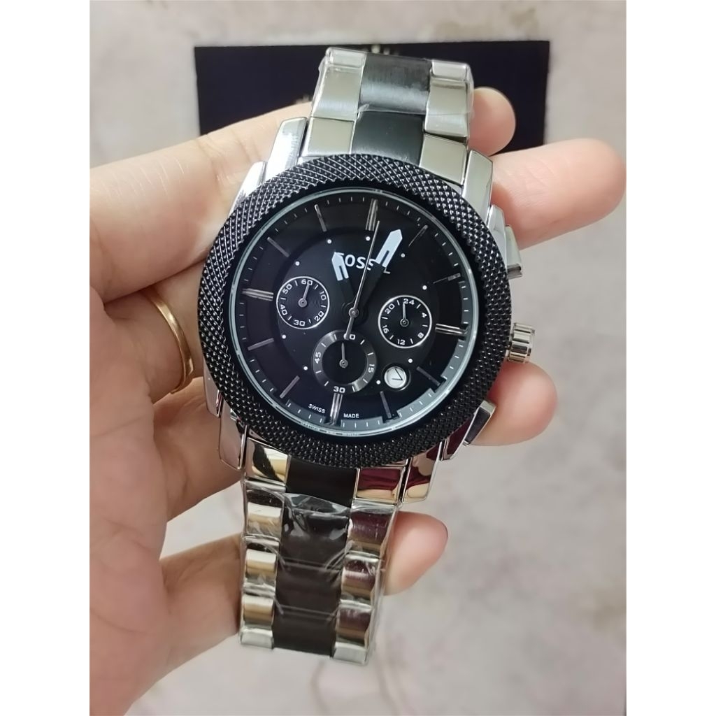 Jam tangan exclusive Fslmachne chronograph aktif