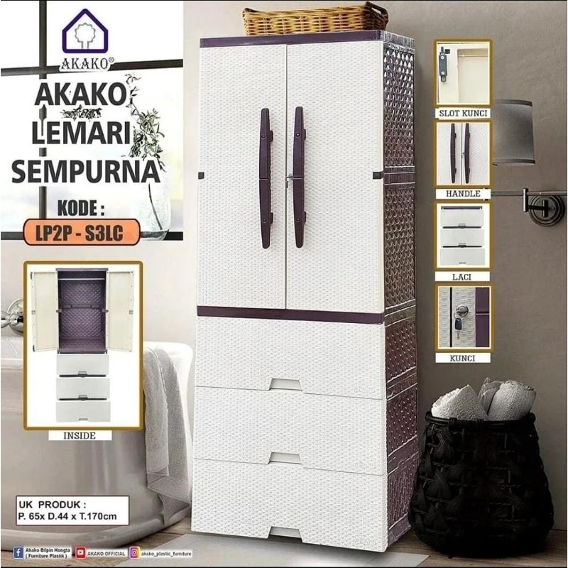 Akako Lemari Sempurna 2 Pintu Jumbo