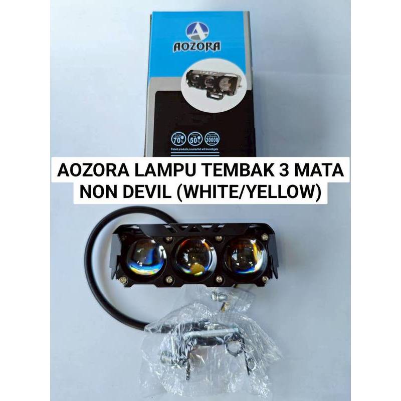 AOZORA LAMPU TEMBAK 3 MATA NON DEVIL ( WHITE , YELLOW )