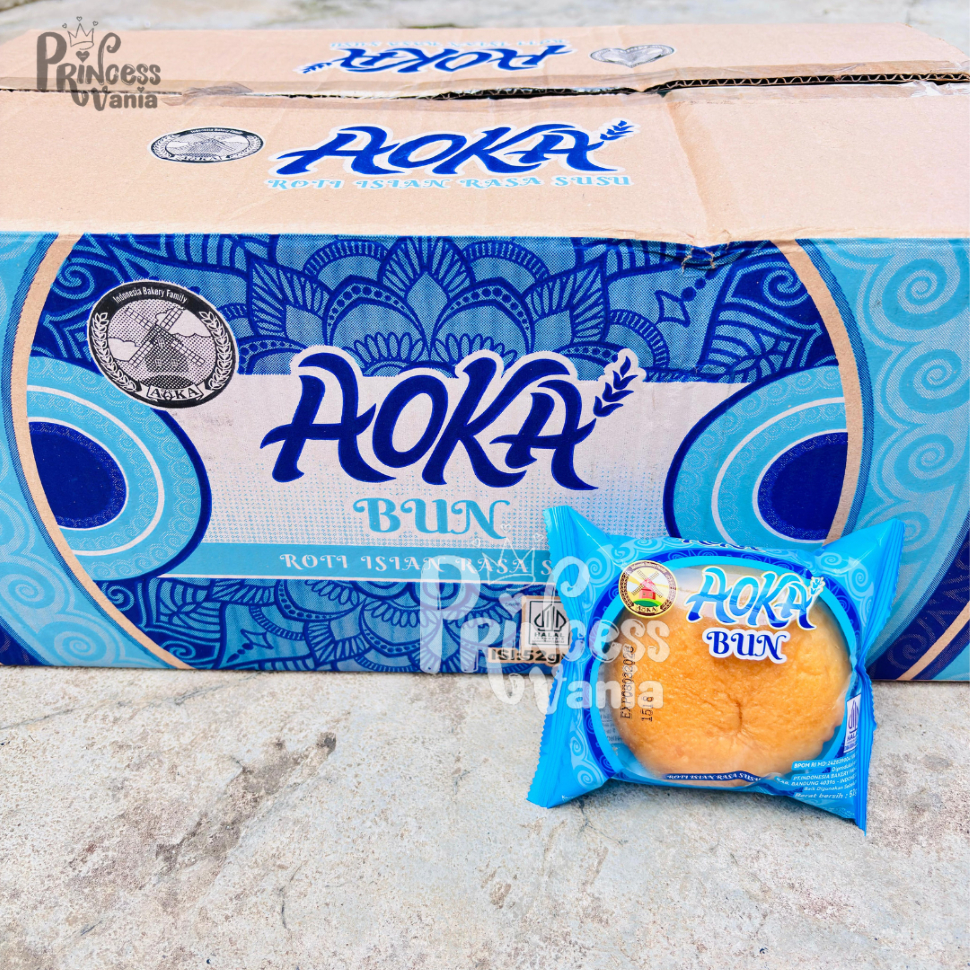 GROSIR AOKA BUN ROTI ISIAN RASA SUSU 1 DUS ISI 60