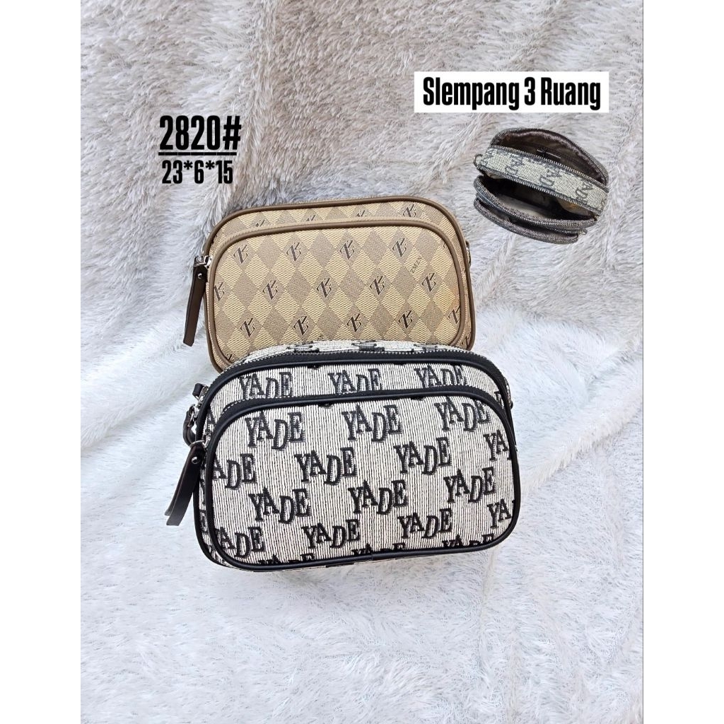 Tas Import Wanita - Tas Slingbag/Slempang Yadier Motif 3 Ruang 2820