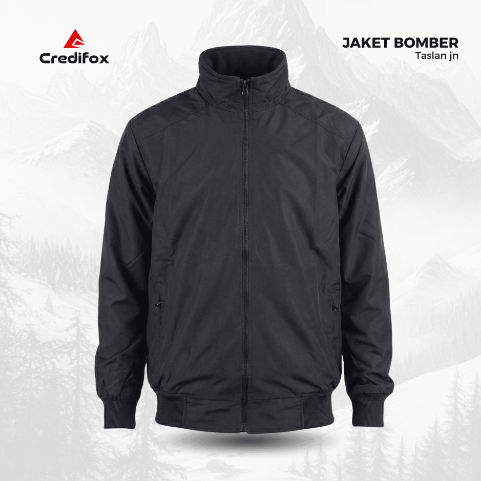 CREDIFOX Jaket Bomber Pria Bahan Taslan JN Premium Water Resistant - Bomber Jacket - Jaket Winbreake