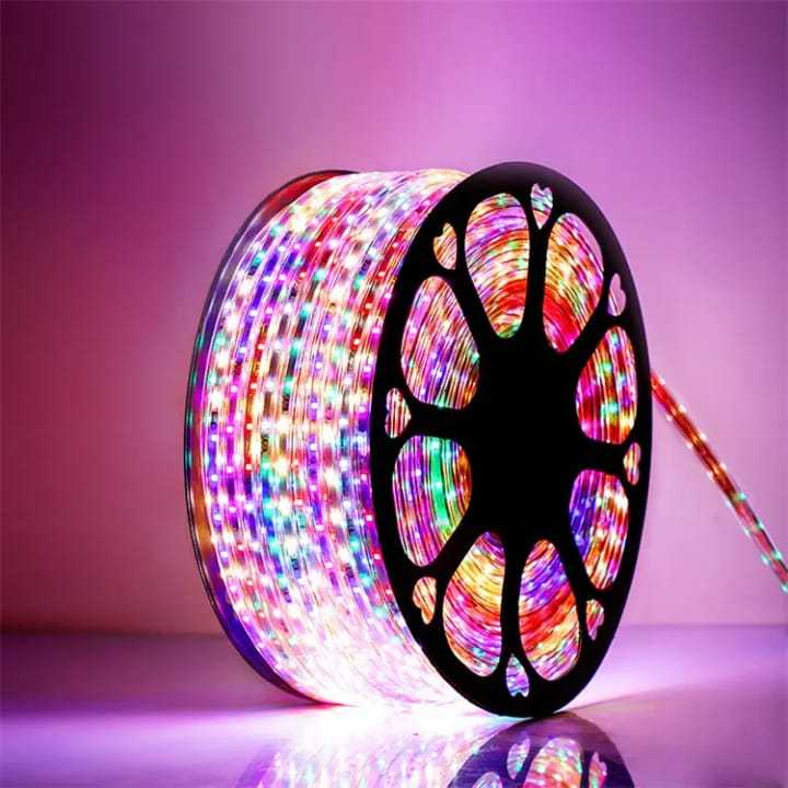 LAMPU LED STRIP SELANG PAKET RGB 3528 2835 220V + ADAPTOR 5M - 50M OUTDOOR LED STRIP RGB