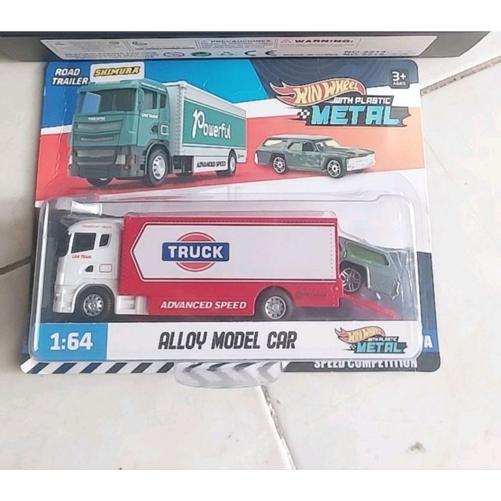Mainan Diecast Truk Angkut Mobilan  Anak-Mainan Miniatur Truk Tangki Anak