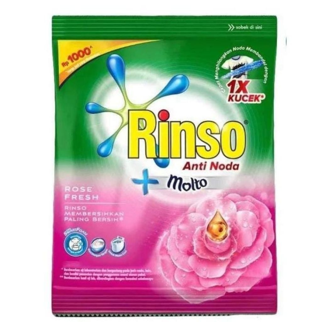 Rinso Bubuk Sachet Dus /Rinso Bubuk molto sachet dus /Rinso bubuk dus isi 126 sachet