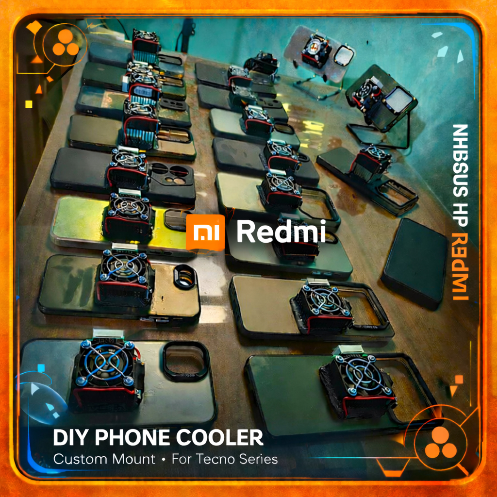 Cooler Radiator Pendingin HP Fan Cooler Case Peltier DIY Rakitan Redmi