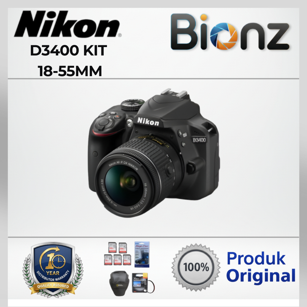 CAMERA NIKON D3400 KIT 18-55MM / NIKON D3400 KIT 18-55MM