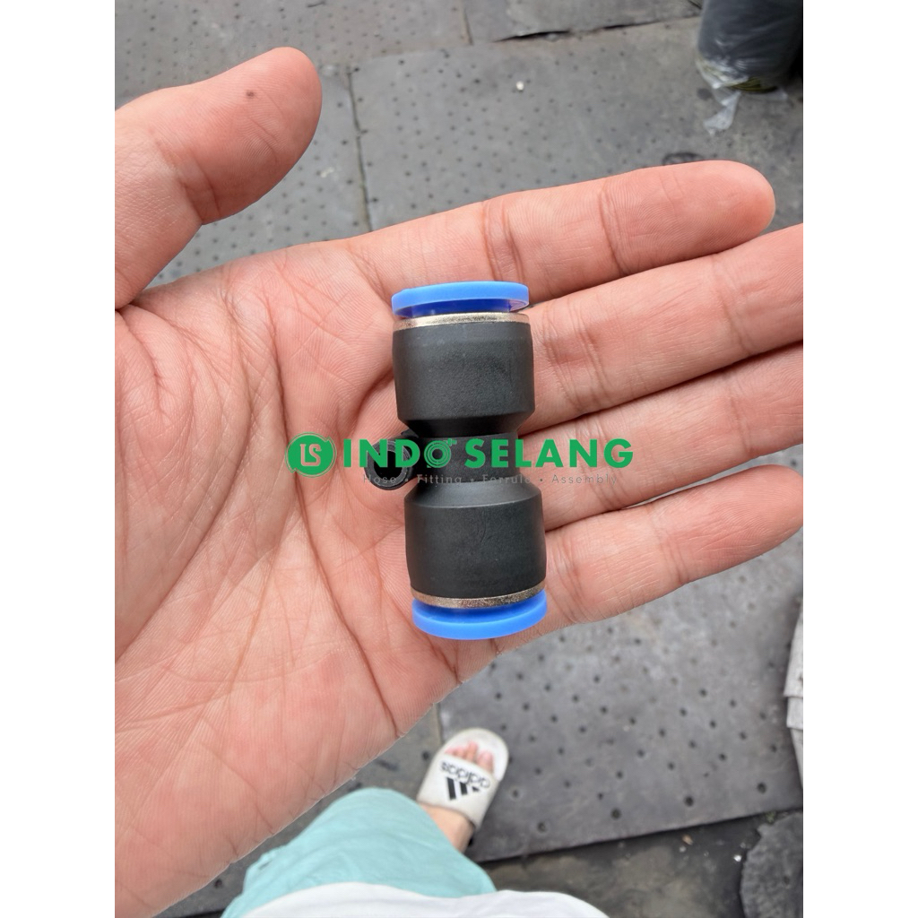 INDOSELANG - PNEUMATIC FITTING PUC LURUS SAMBUNGAN SELANG TUBING NYLON SHPI