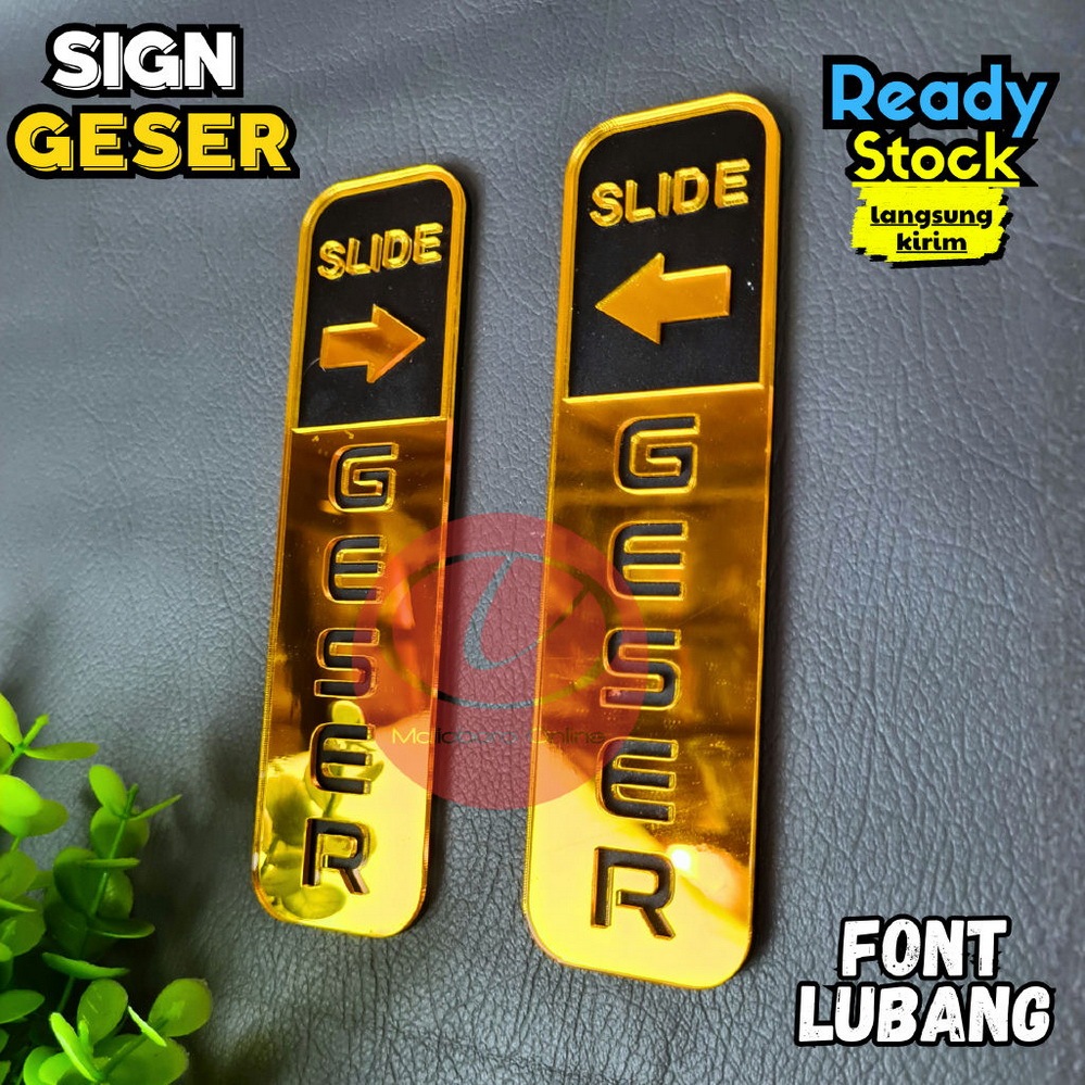 Tulisan Geser Pintu Atau Papan Tanda Pintu Geser Seri Mewah Exclusive Untuk Kantor dan Usaha B