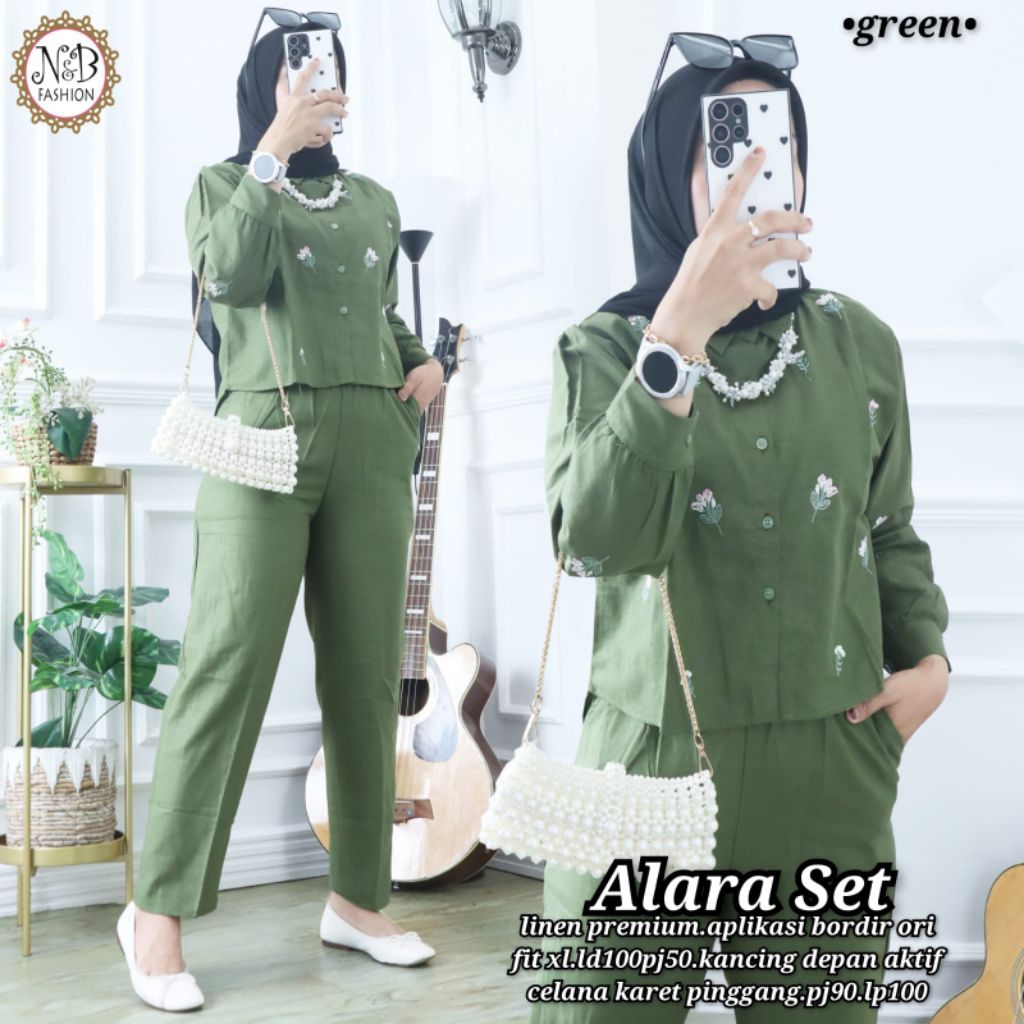 Alara Alqio Set celana daily dress