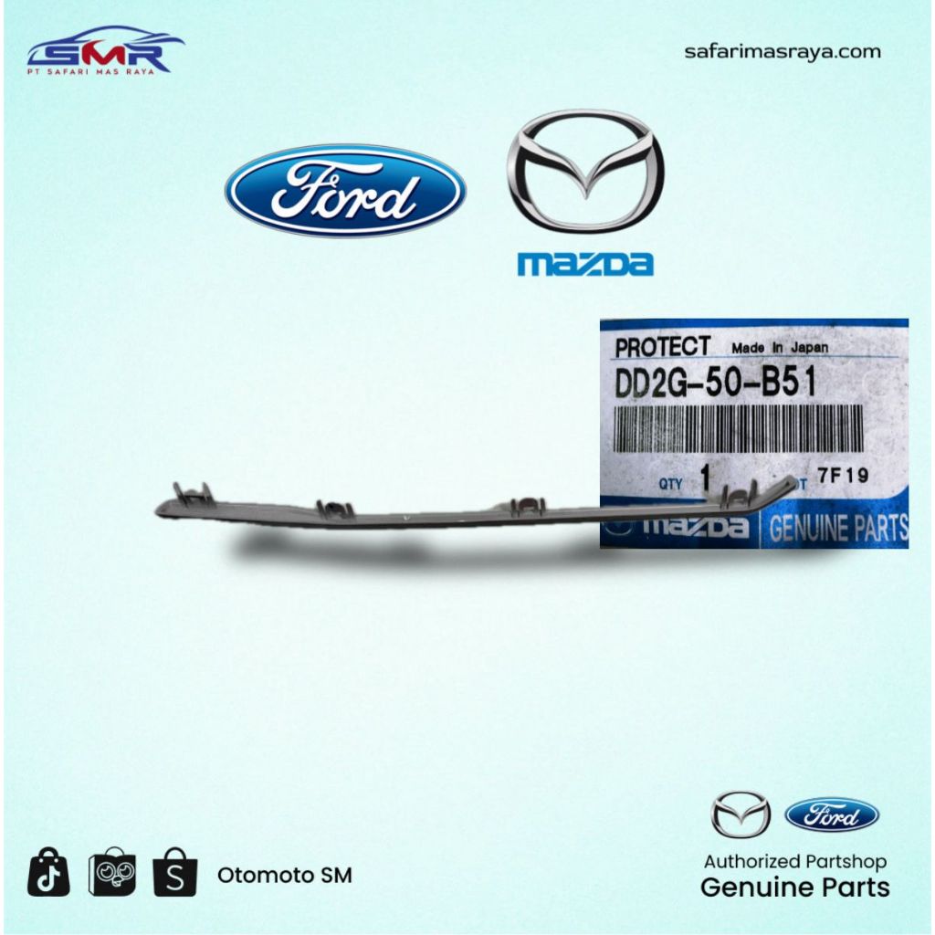 Trim Grille Bagian Atas Sisi Kiri No.2 Warna Silver ( Protector Grille ) Mazda CX3 DK Original DD2G5