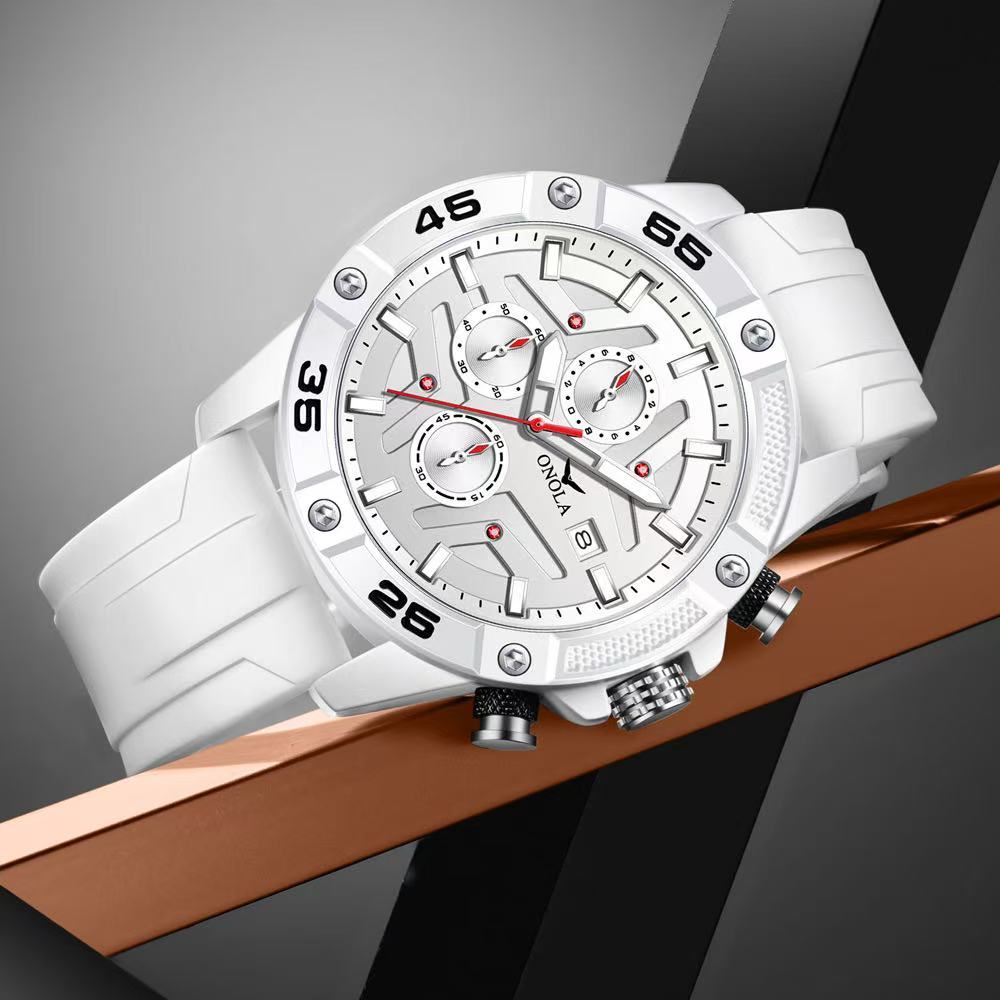 ONOLA Men's Watch Large Dial Quartz Waterproof Tape Watch