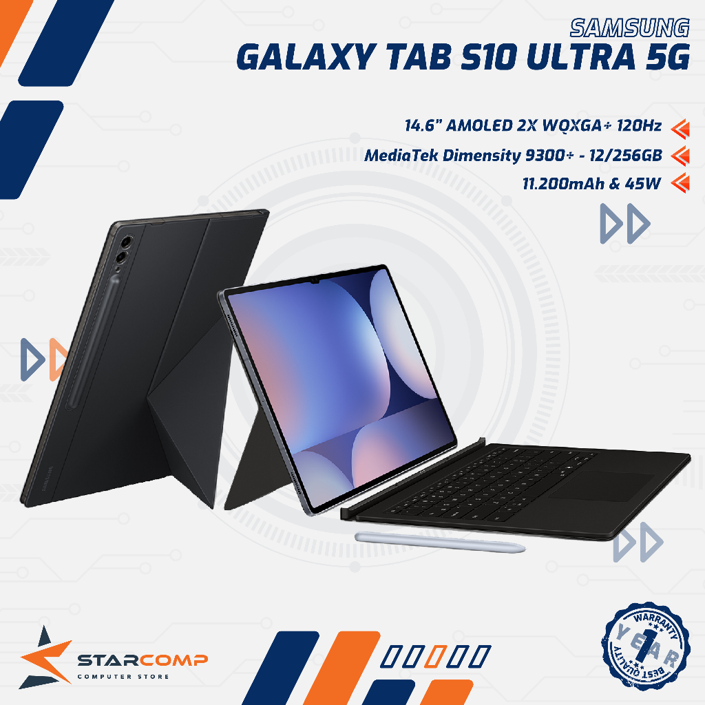 Samsung Galaxy Tab S10 Ultra 5G 12/256GB 14.6" AMOLED 2X WQXGA+ 120Hz MediaTek Dimensity 9300+ 11.20