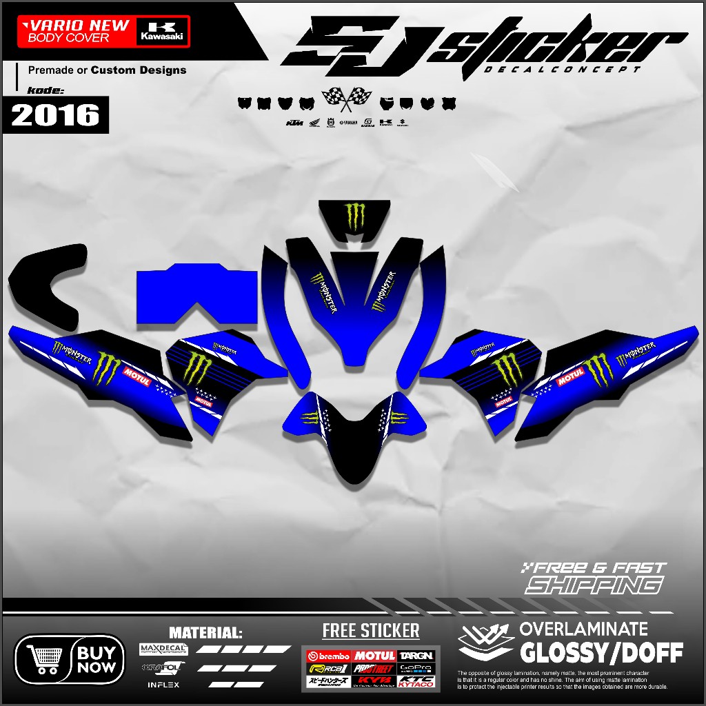 2016 Decal Vario New 125/ Decal Variasi Vario 125 2023 / Stiker Honda Vario New 125 2023 Fullbody