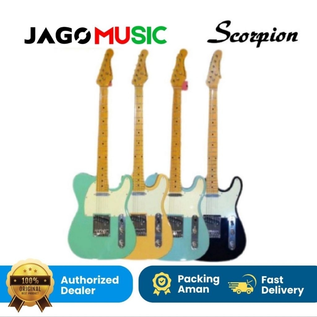 Gitar Elektrik Scorpion Premium Series PT23 Gitar Scorpion PT 23 With Bag - BK
