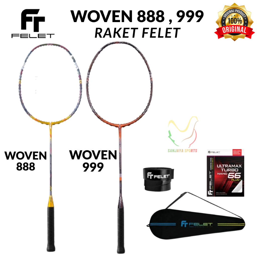 RAKET FELET WOVEN BADMINTON BULUTANGKIS FELET WOVEN 999 888 ORIGINAL