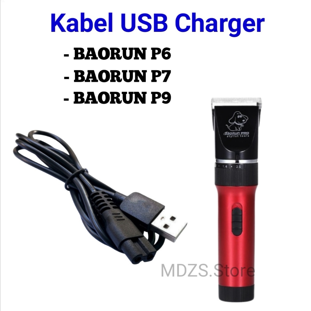 Kabel USB Charger Baorun P6 - Baorun P7 - Baorun P9 Charger Mesin Cukur Bulu Hewan