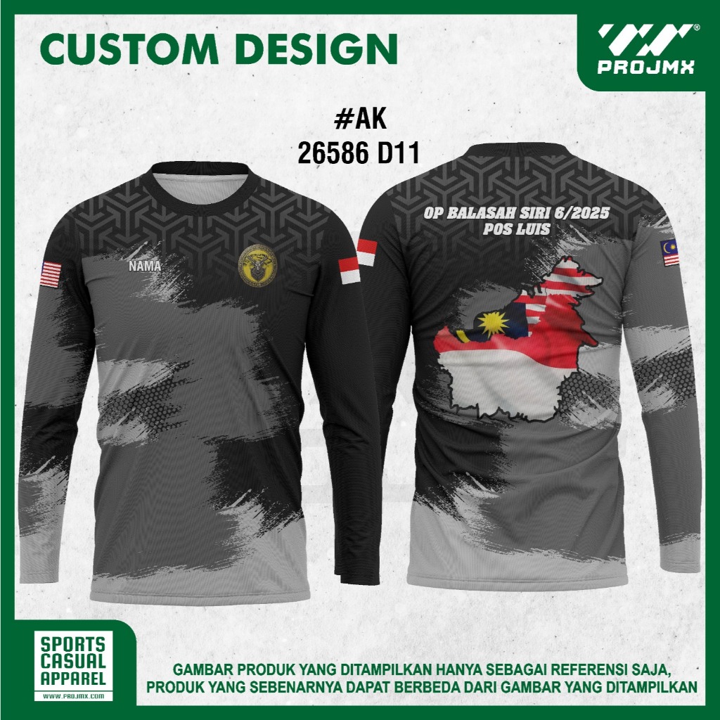 PROJMX / KAOS JERSEY SATGAS RI MALAYSIA LENGAN PANJANG