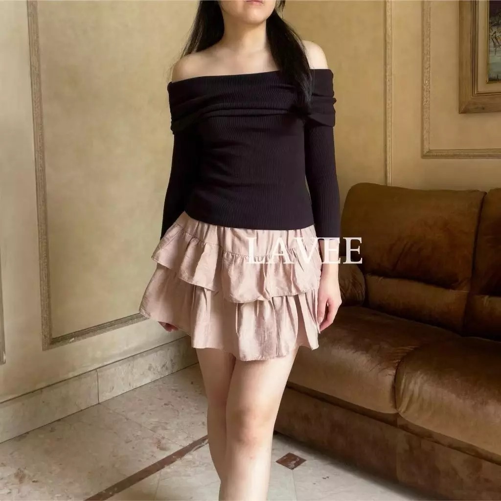 Rok POLLY Mini Skirt Susun Pendek / Rok Wanita Pendek