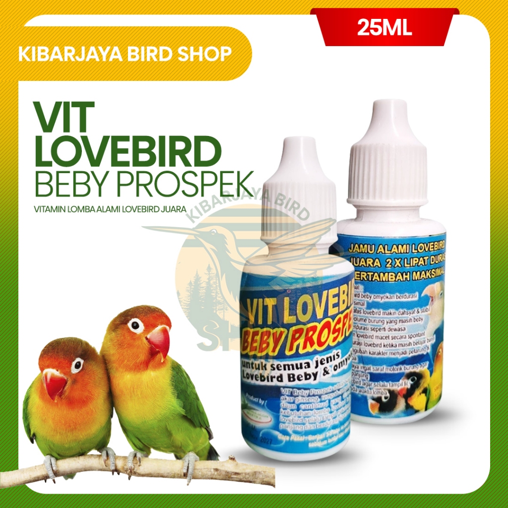 VIT LOVEBIRD BEBY PROSPEK 25ML VITAMIN RACIKAN UNTUK BURUNG LOVEBIRD BABY BAKALAN DAN OMBYOKAN