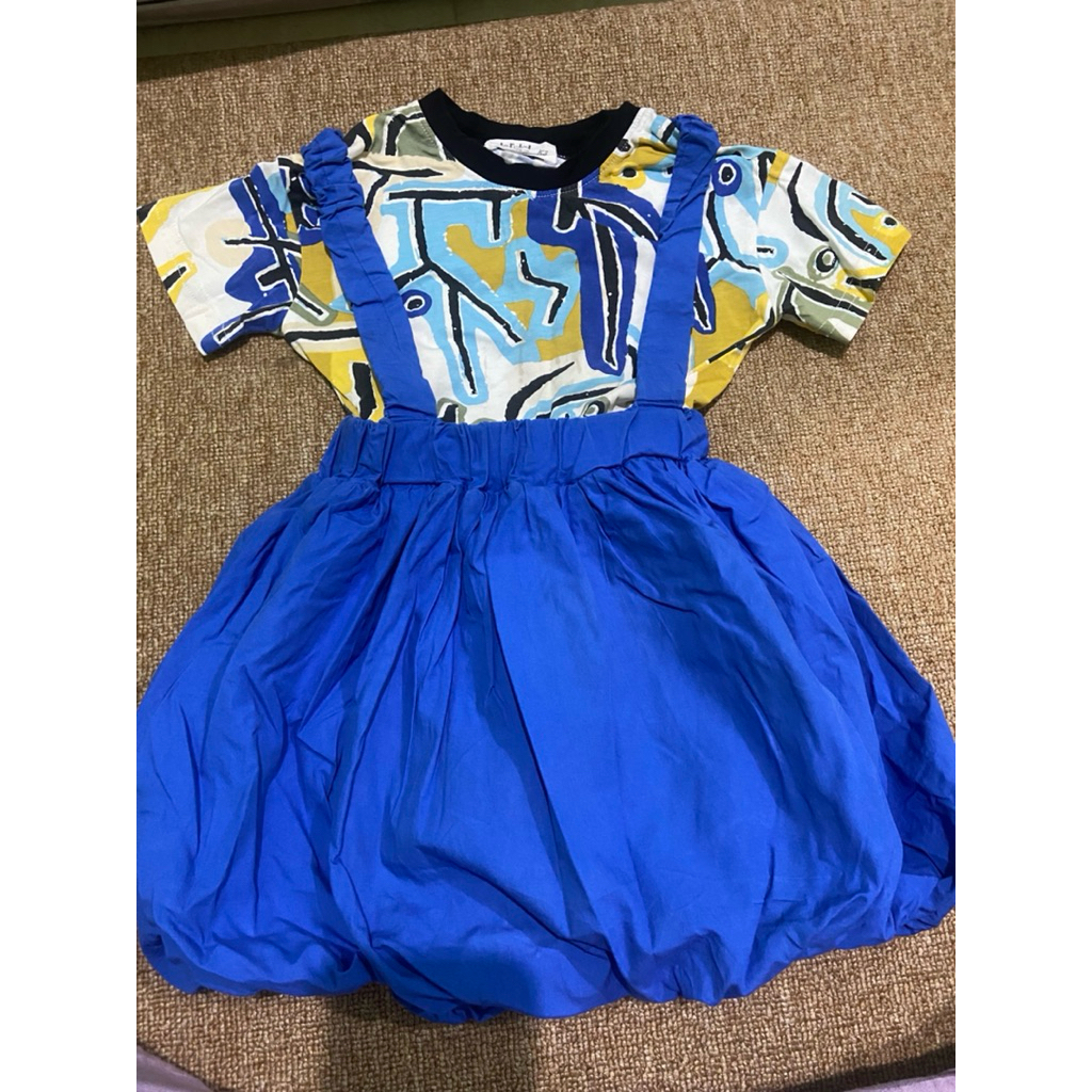 set overall anak perempuan 3 tahun